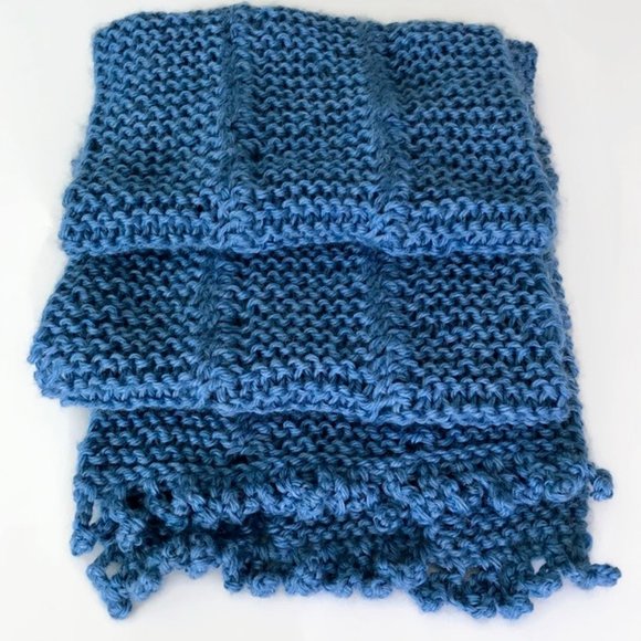 Hand knitted soft unique scarf, Knit neck wrap - Picture 2 of 10